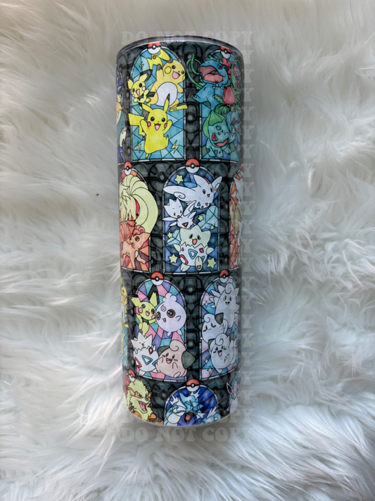 20oz Poke Mash Up Stained Glass Tumbler