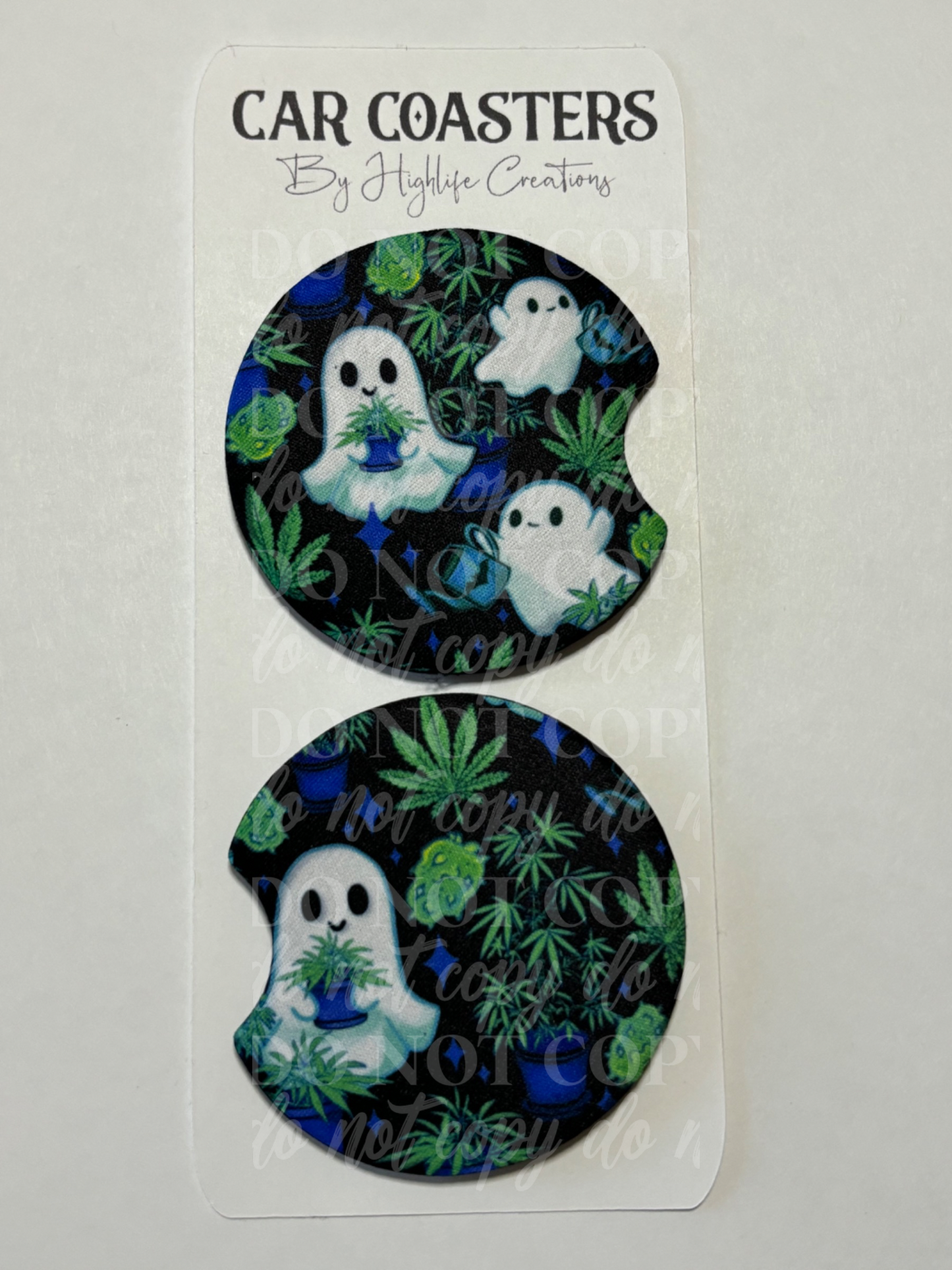 420 Ghosties Car Coasters