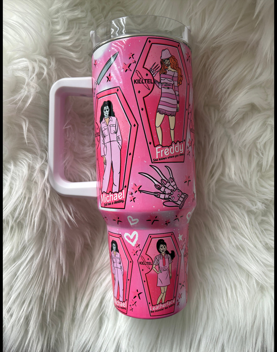 40oz Pink Horror Dolls Tumbler