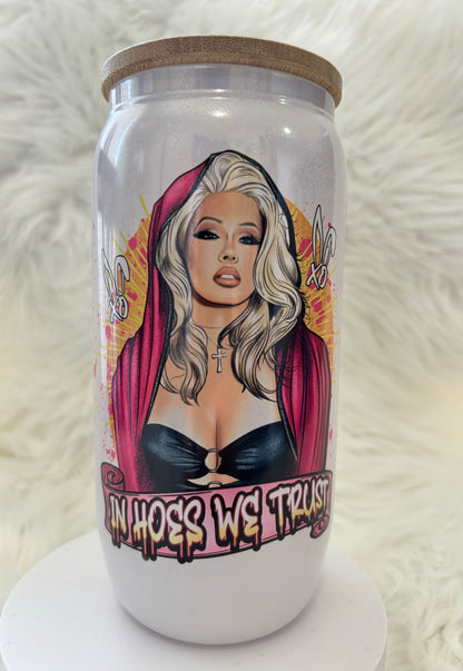 18oz Bunnie XO Shimmer Glass Tumbler