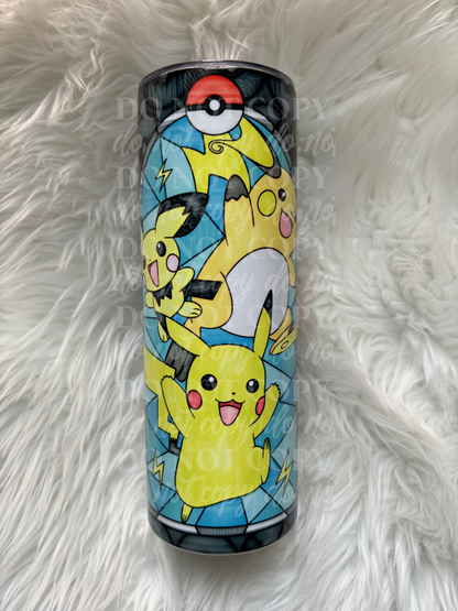 20oz Pika Poke Stained Glass Tumbler