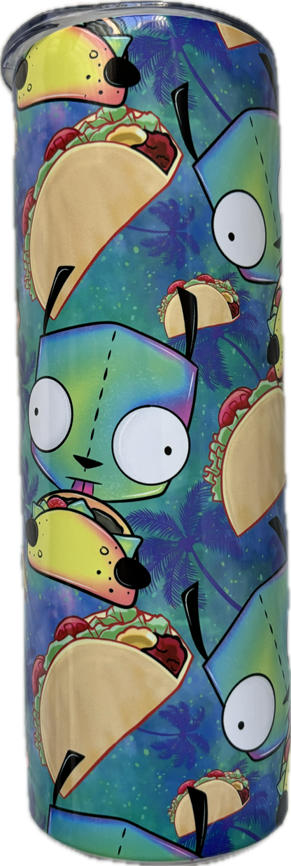 20oz Cartoon Gir Taco Tumbler