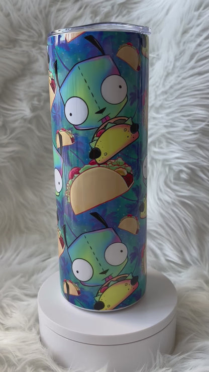 20oz Cartoon Gir Taco Tumbler