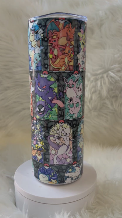 20oz Poke Mash Up Stained Glass Tumbler