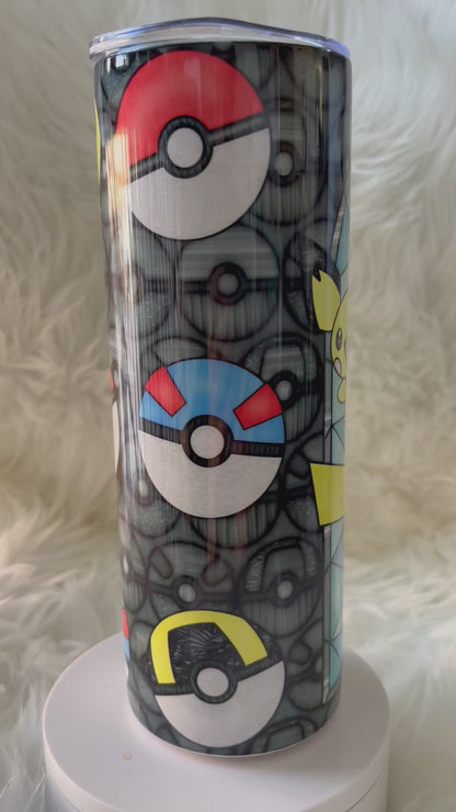 20oz Pika Poke Stained Glass Tumbler