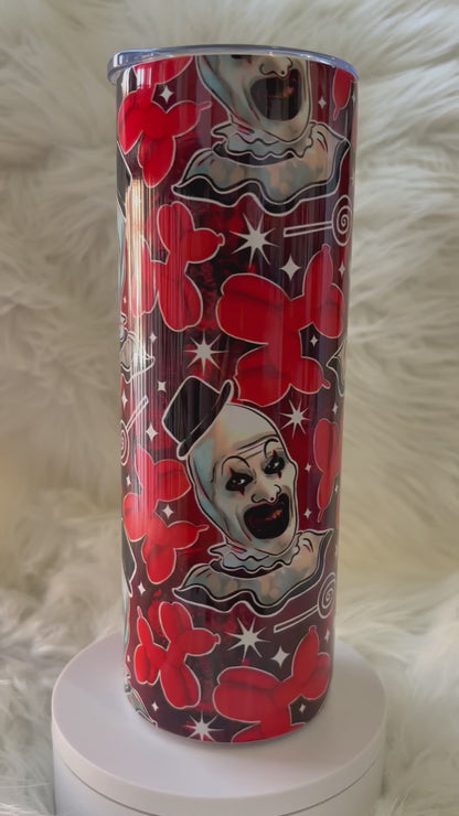 20oz Clown Art Tumbler Travel Mug