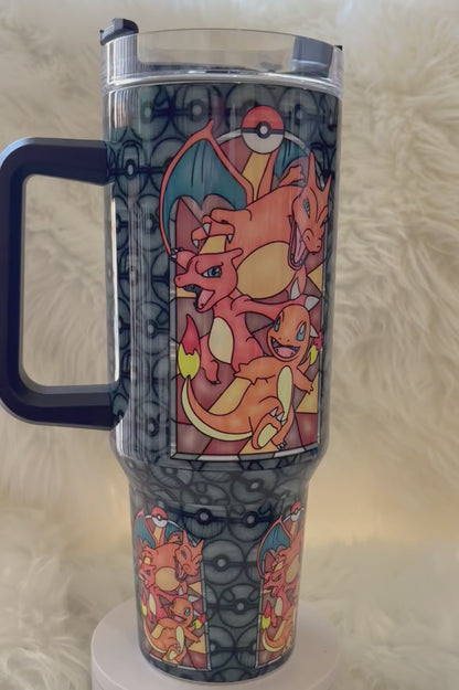 40oz Char Poke Stained Glass Tumbler