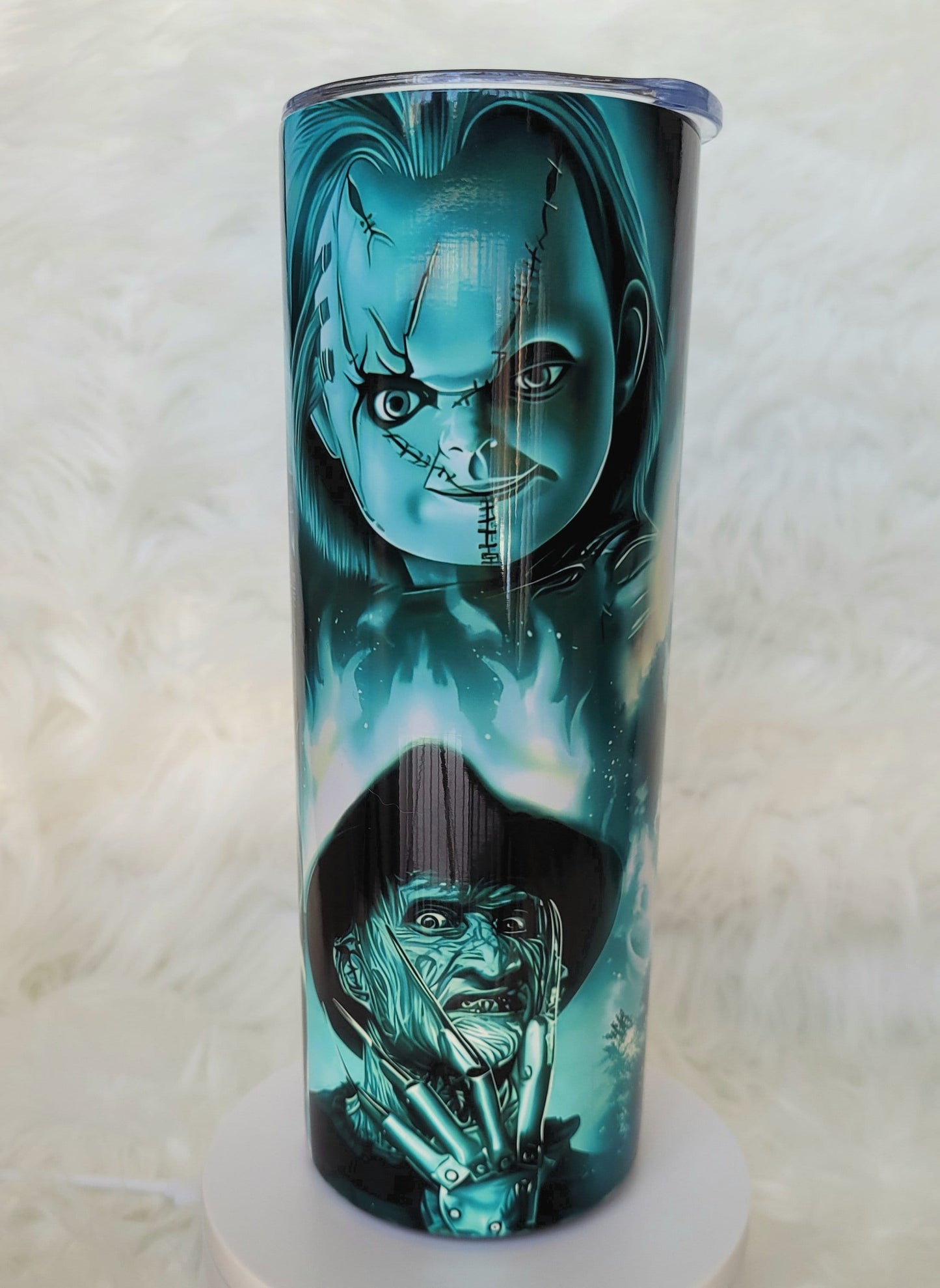 20oz Horror Faces Tumbler Travel Mug