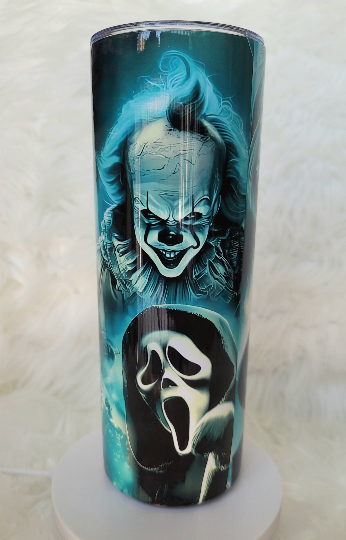 20oz Horror Faces Tumbler Travel Mug