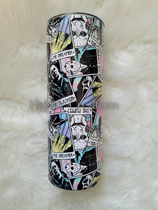 20oz Horror Tarot Tumbler Travel Mug