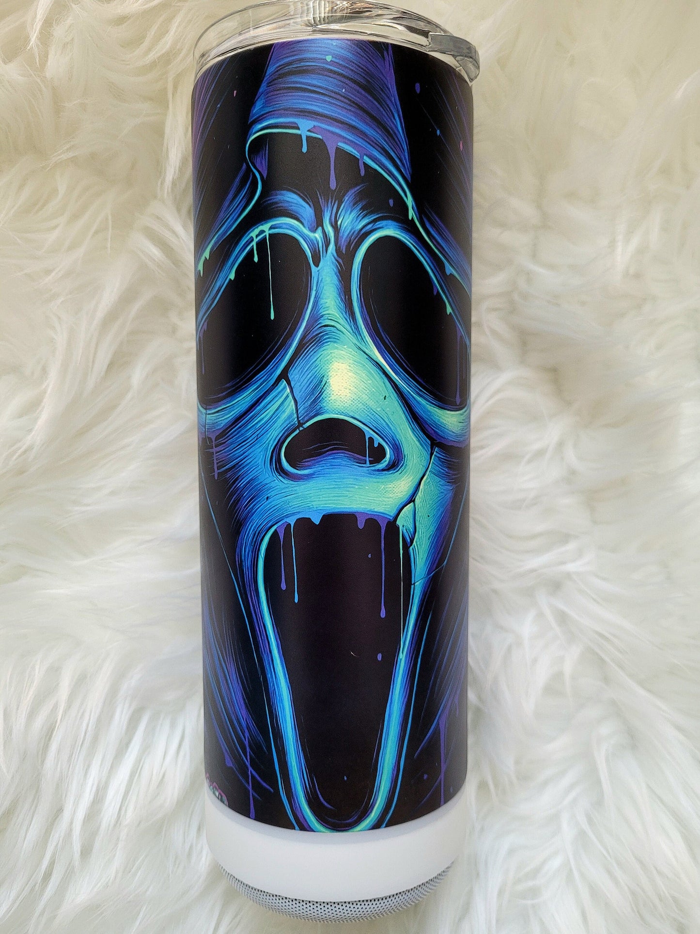 Bluetooth Speaker Glow in the Dark Ghostface Tumbler Travel Mug