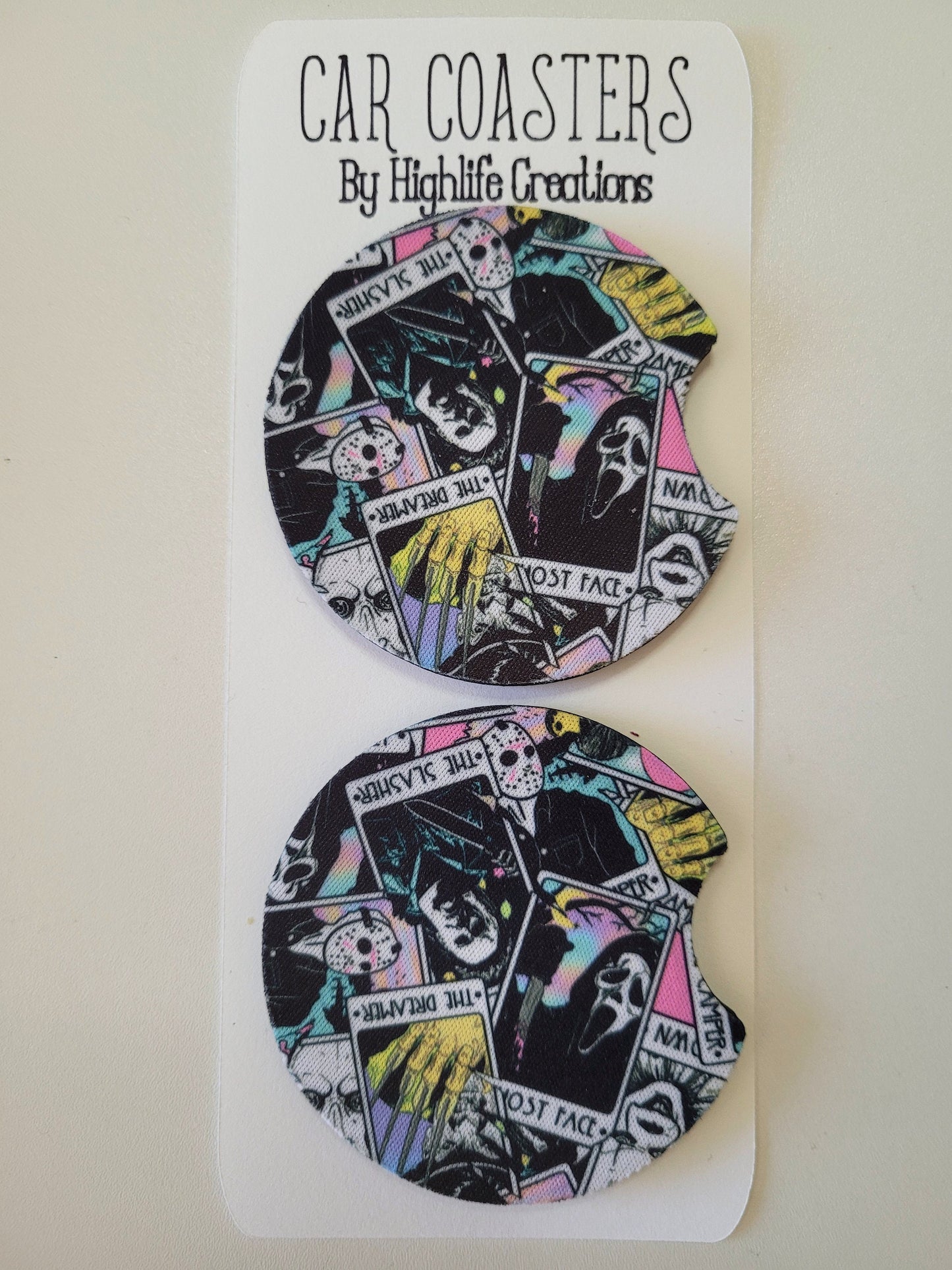 Horror Tarot Car Coasters