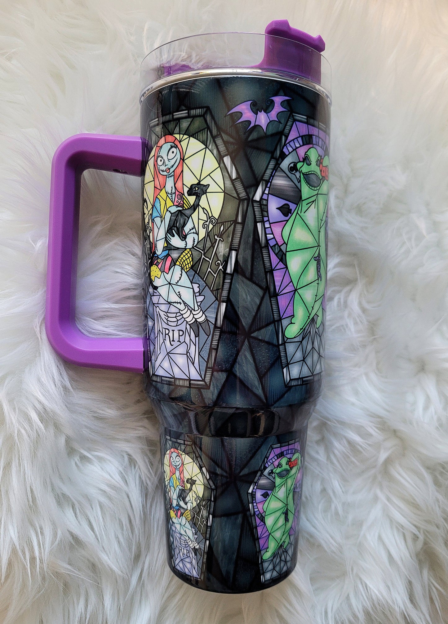 40oz Nightmare Inspired Stained Glass Tumbler