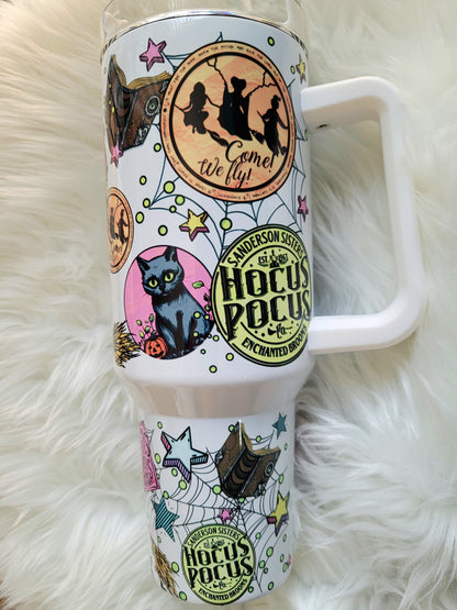 40oz Hocus Inspired Witch Sisters Tumbler