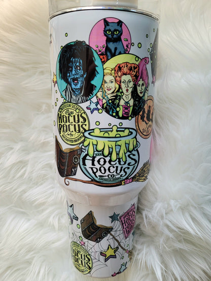 40oz Hocus Inspired Witch Sisters Tumbler