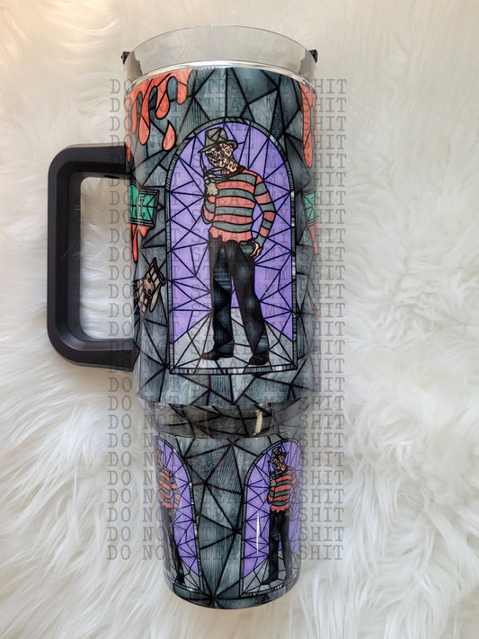 40oz Freddy Inspired Stained Glass Tumbler