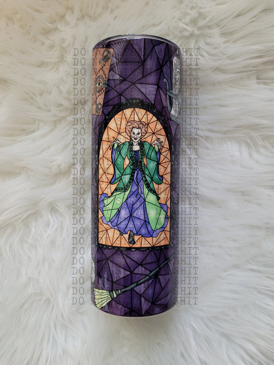 20oz Hocus Inspired Stained Glass Tumbler Travel Mug