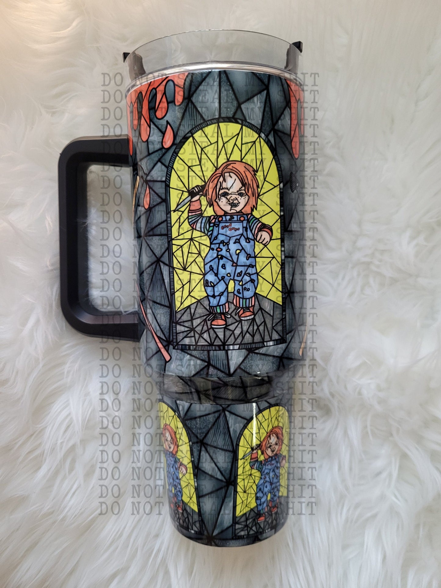 40oz Chuck Inspired Stained Glass Tumbler