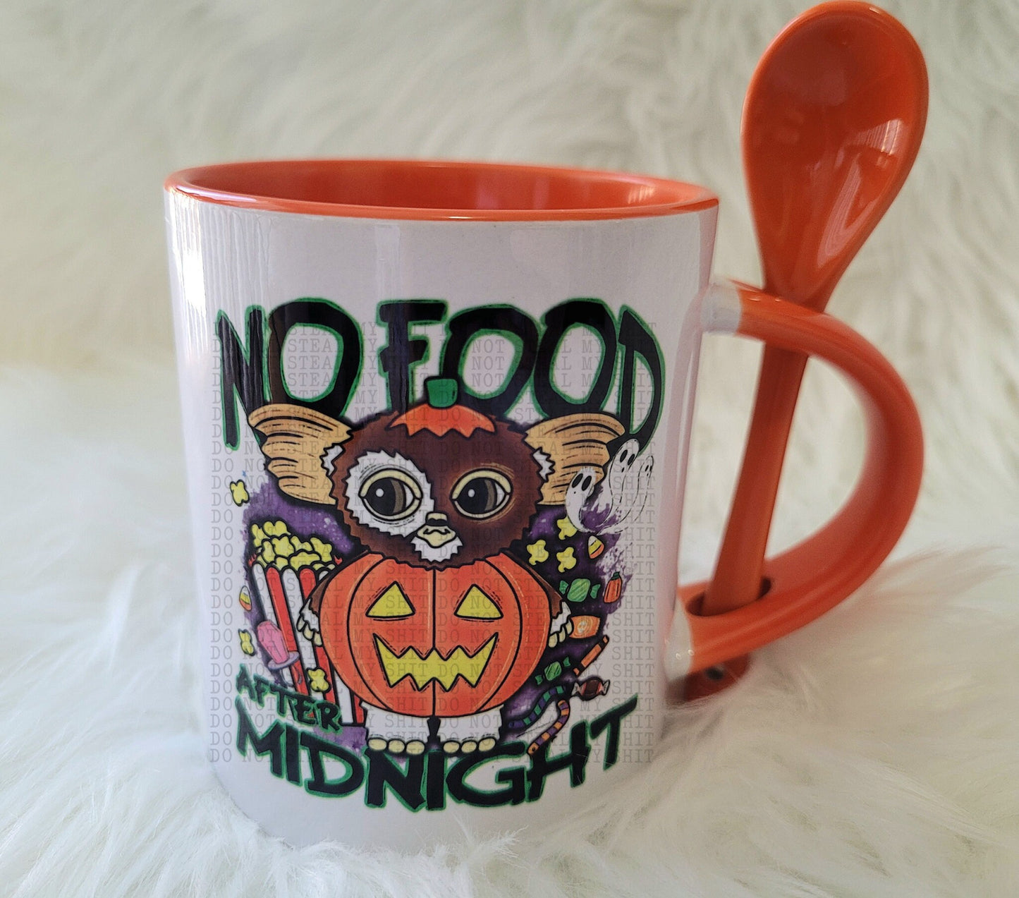 No Food After Midnight Coffee Mug w/ Spoon