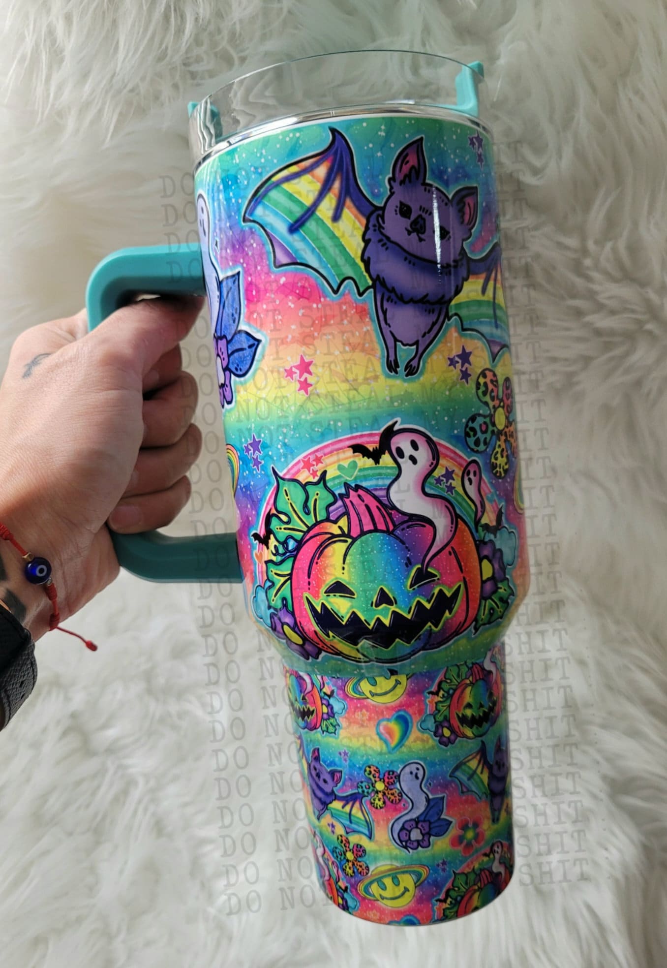 40oz LF inspired Spooky Rainbow Tumbler